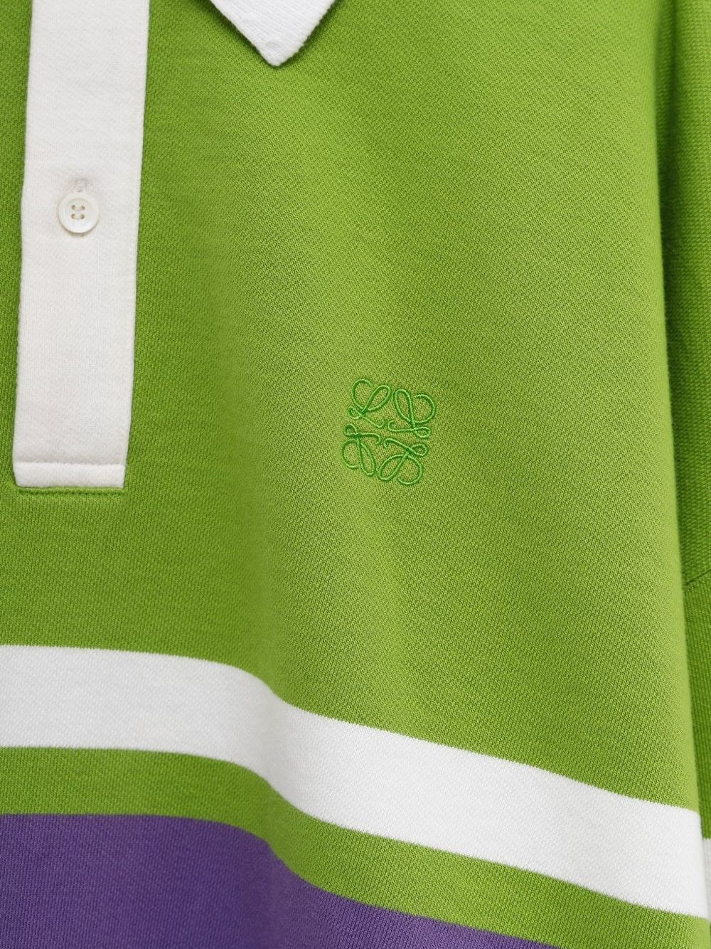 stripe-panel rugby shirt - 3