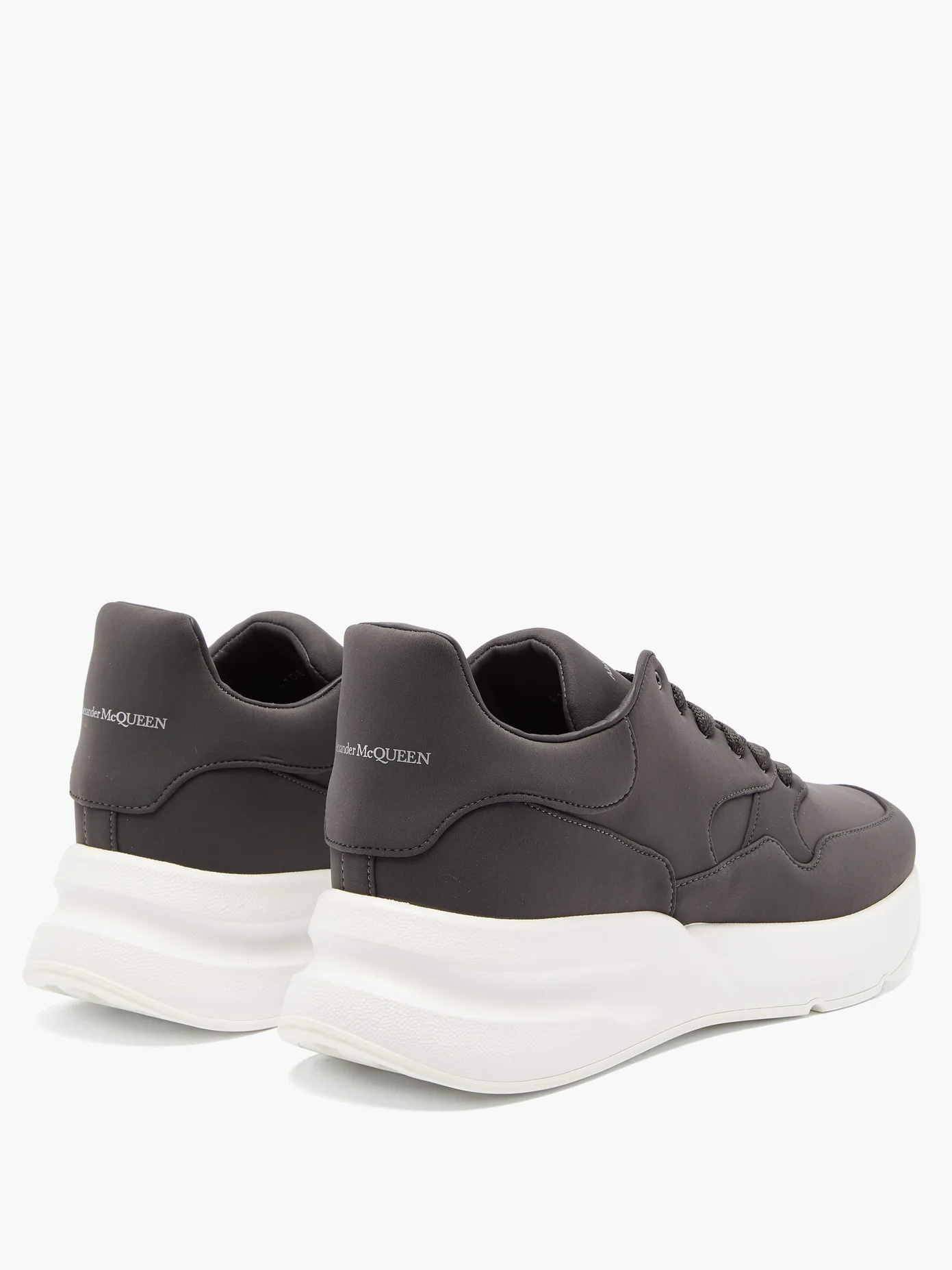 Raised-sole technical-canvas trainers - 4