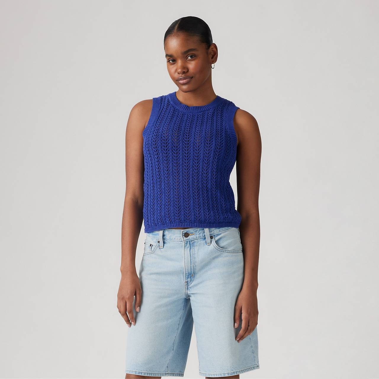 SUNRISE COTTON LINEN CROCHET TANK TOP - 2