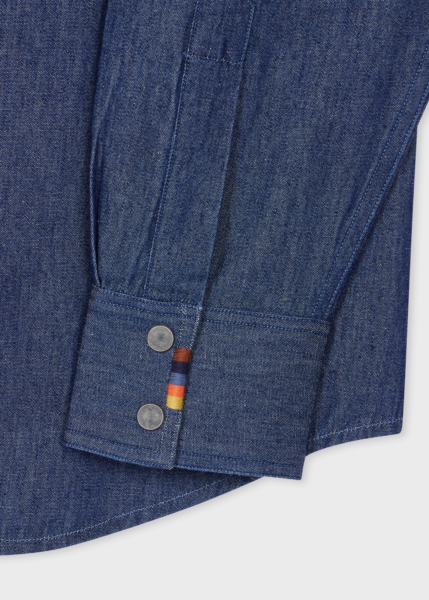 Rinse-Wash Indigo Denim Western Shirt - 2