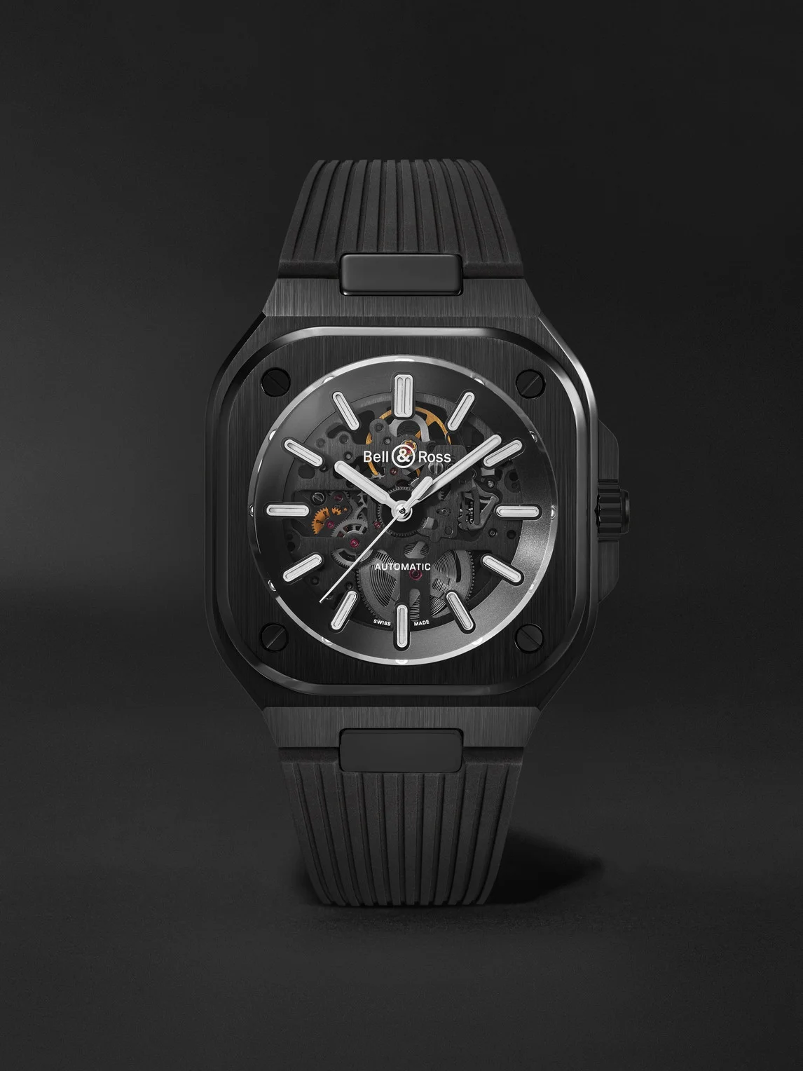 BR 05 Skeleton Automatic Black Ceramic Watch, Ref. BR05A-BL-SK-CE/SRB - 1