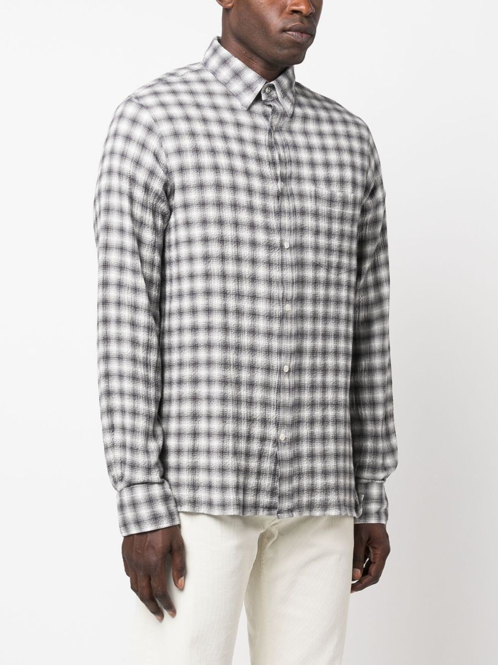 graphic-print seersucker shirt - 3