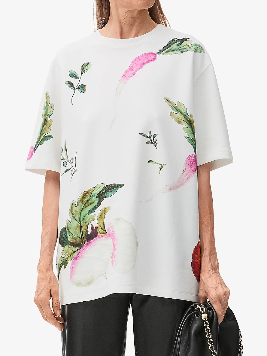 Loewe Radish-print oversized-fit cotton-blend jersey T-shirt