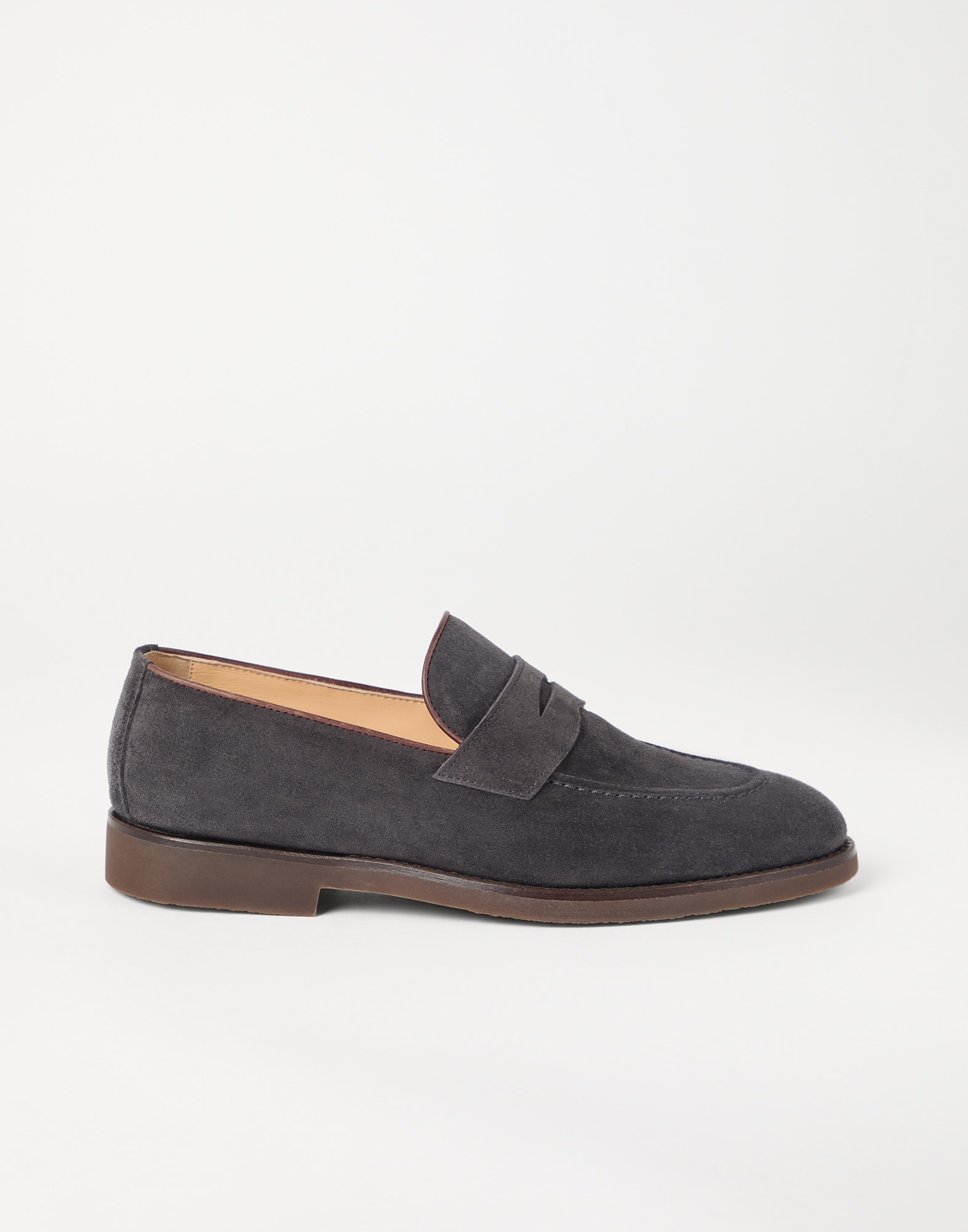 Washed suede penny loafers - 5