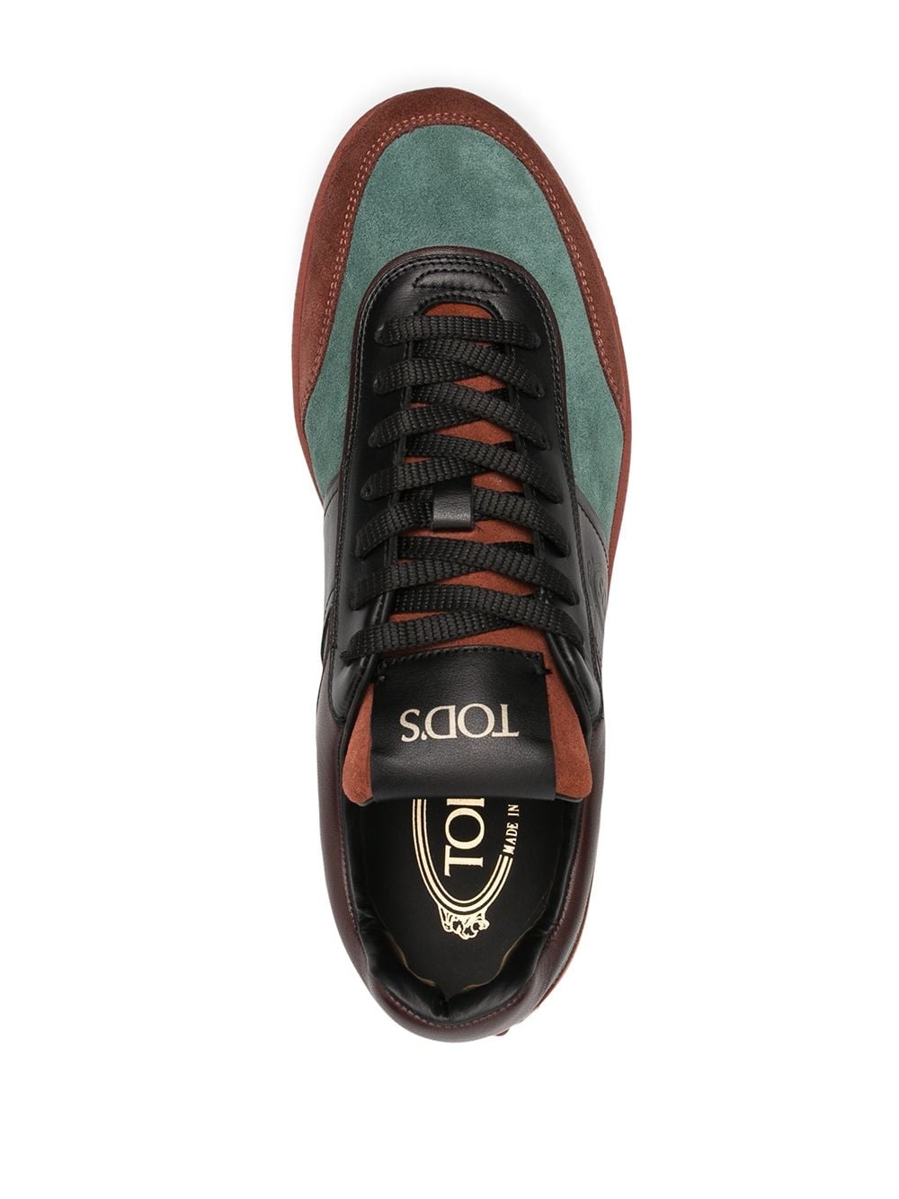 lace-up panelled sneakers - 4