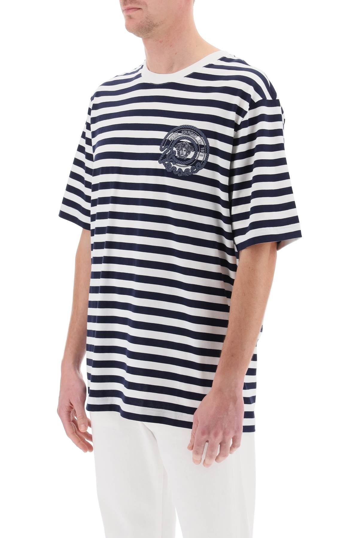 VERSACE NAUTICAL STRIPE T-SHIRT | netdressed | REVERSIBLE