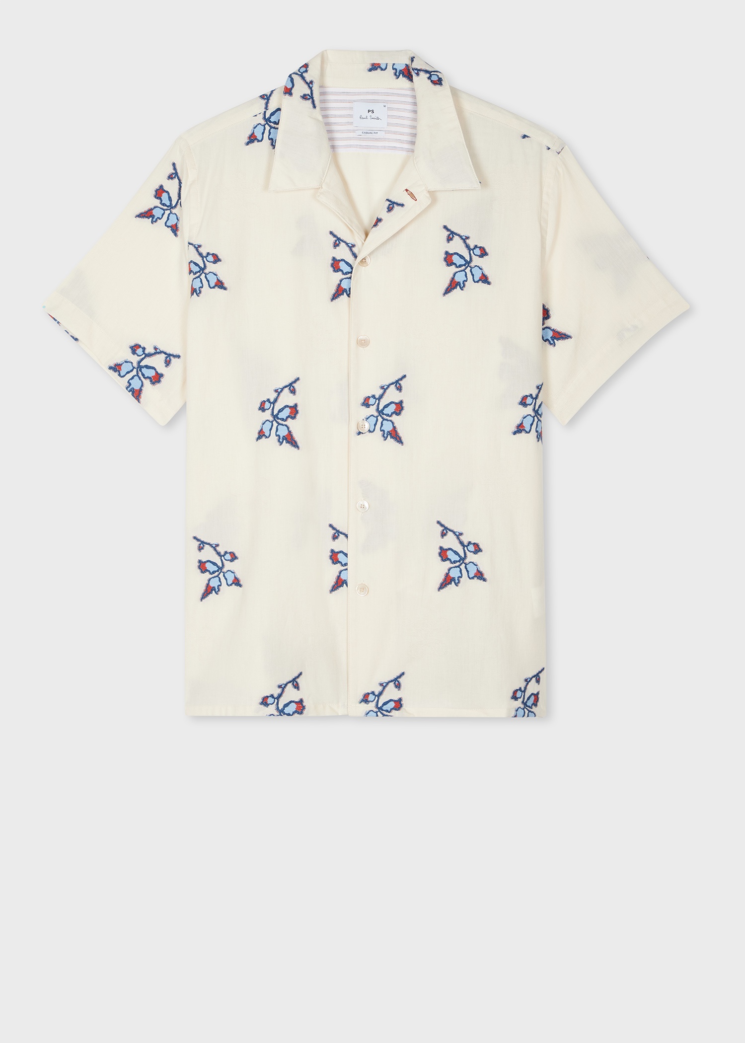 Cotton Ecru 'Yukka' Fil Coupé Shirt - 1