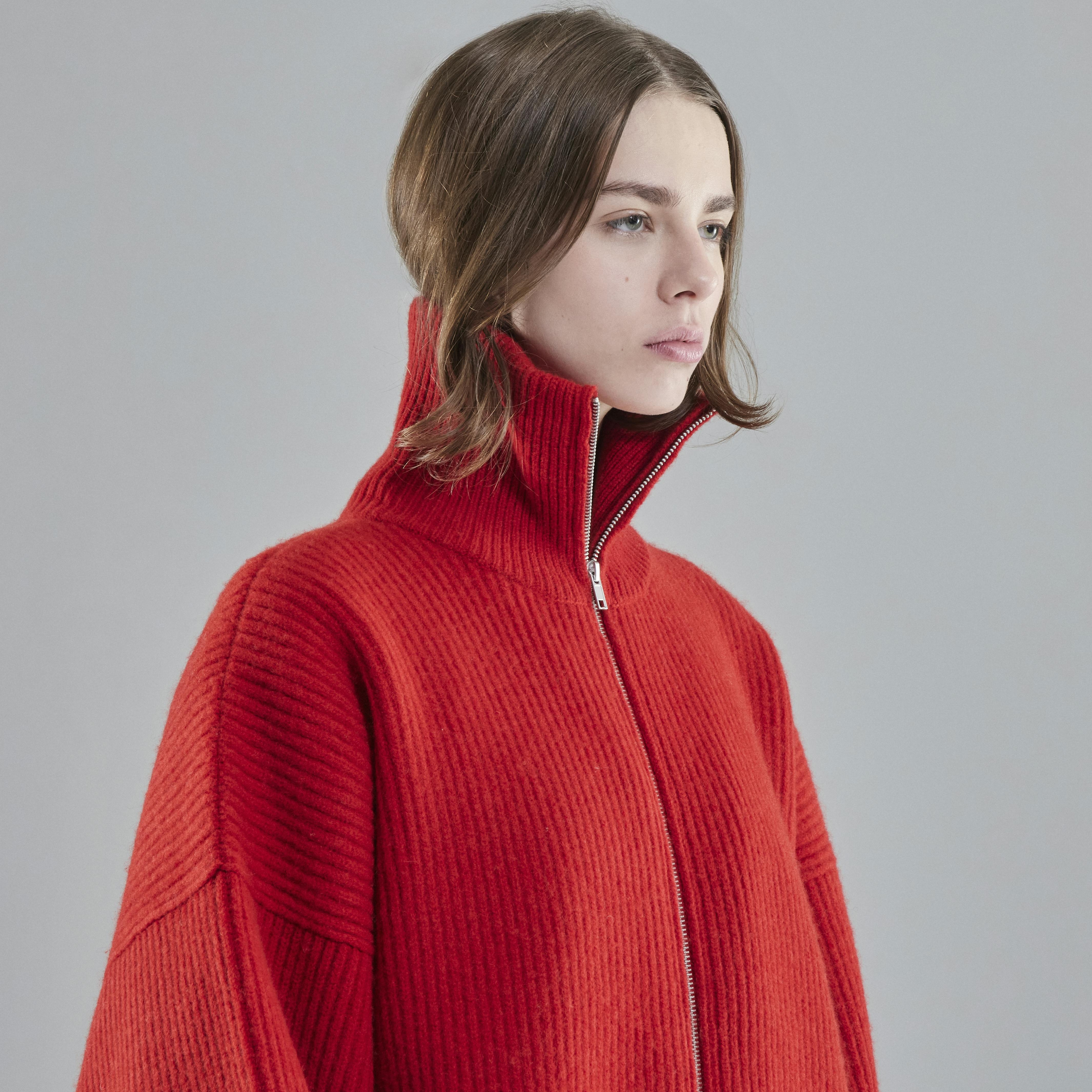 Vonarstræti Zipped Wool Sweater (Unisex) - 6
