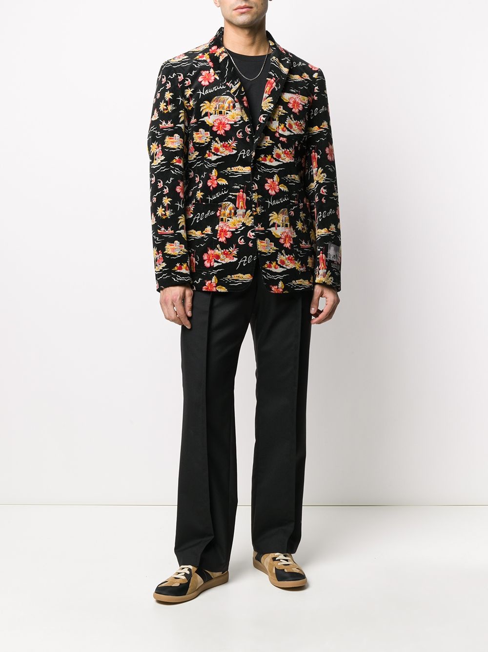 long sleeve floral pattern blazer - 2