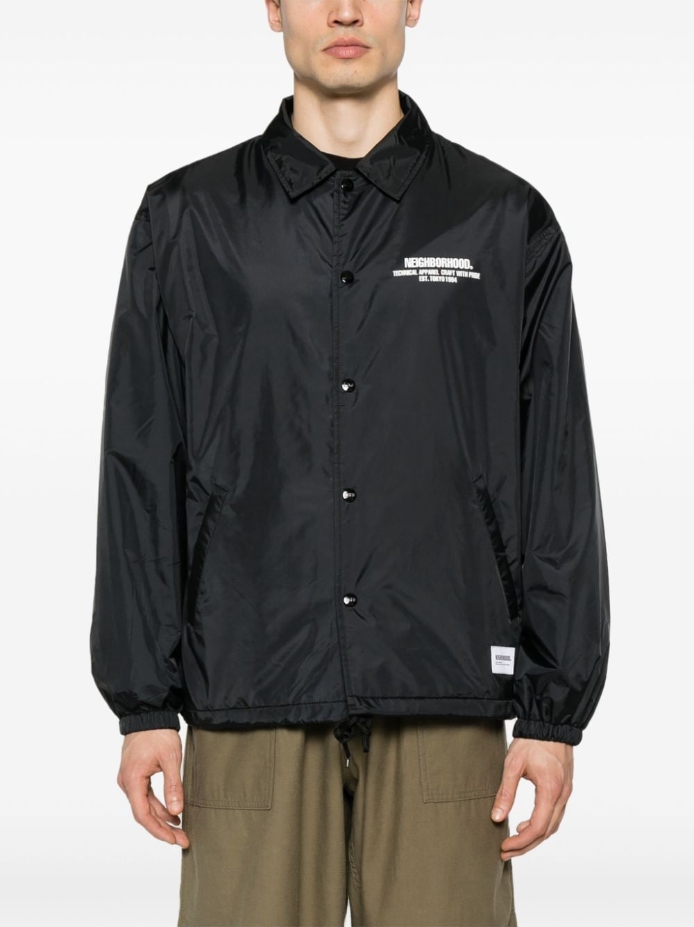 logo-print windbreaker jacket - 3