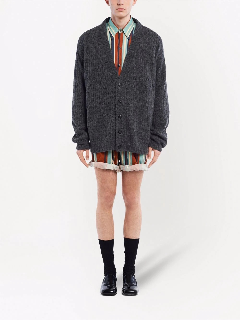 ribbed wool cardigan - 2