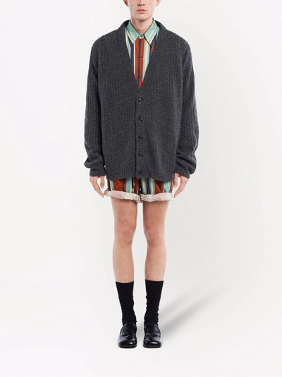 Prada ribbed wool cardigan outlook