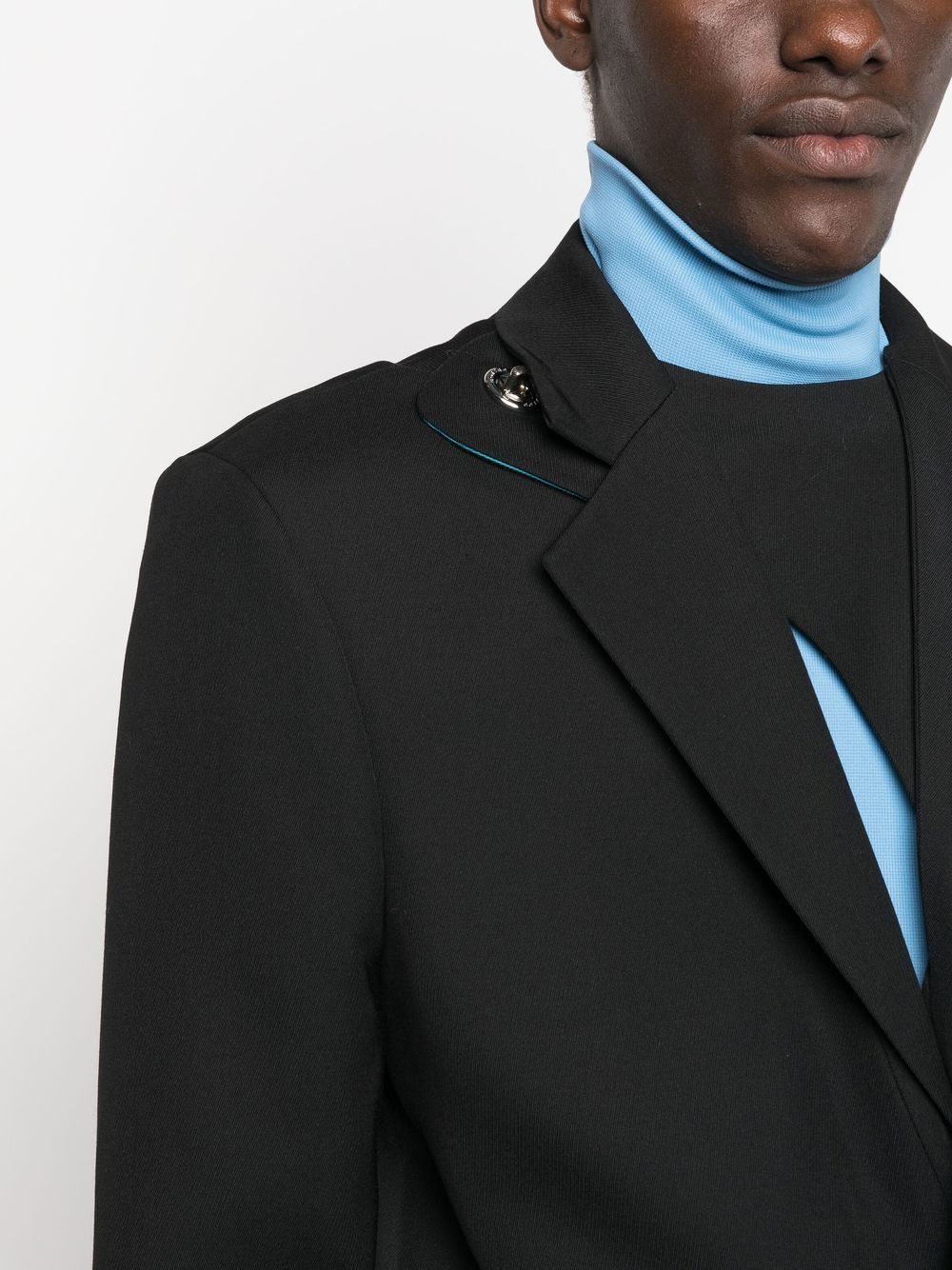 concealed-front fastening blazer - 5
