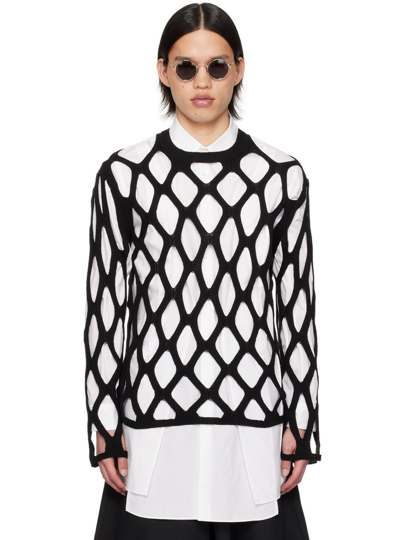 Black Cutout Sweater - 1