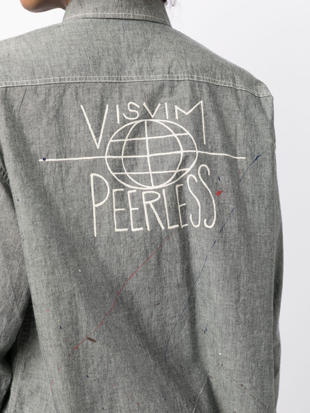 LOGO-PRINT PAINT-SPLATTER SHIRT - 2