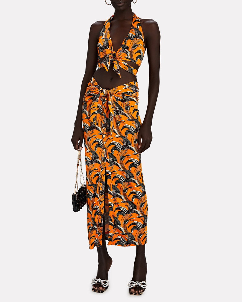 rabanne Printed Maxi Wrap Skirt outlook
