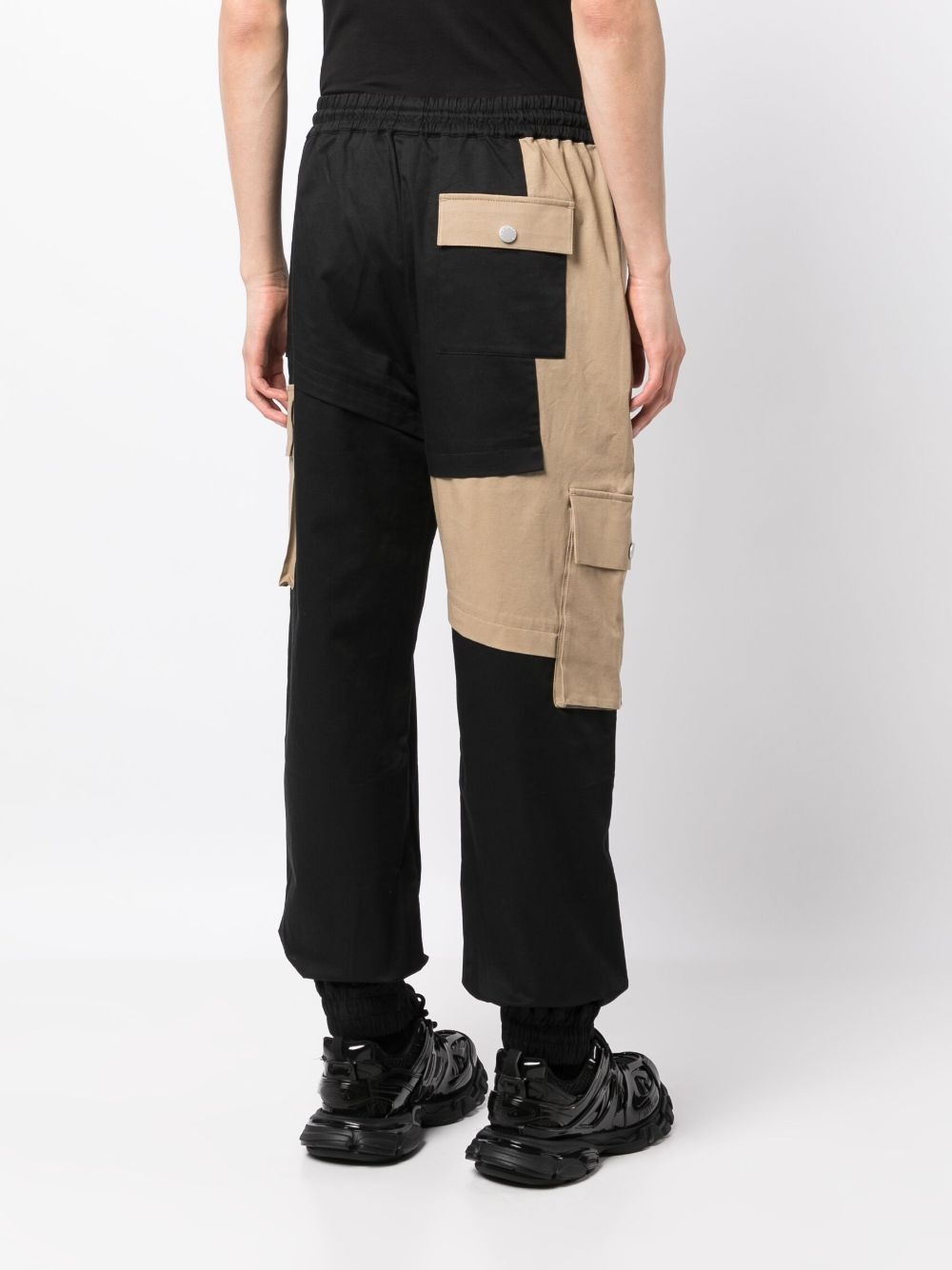 colour-block panelled drawstring trousers - 4