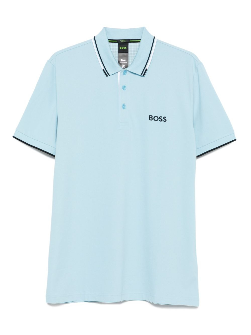 tipped-collar polo shirt - 1