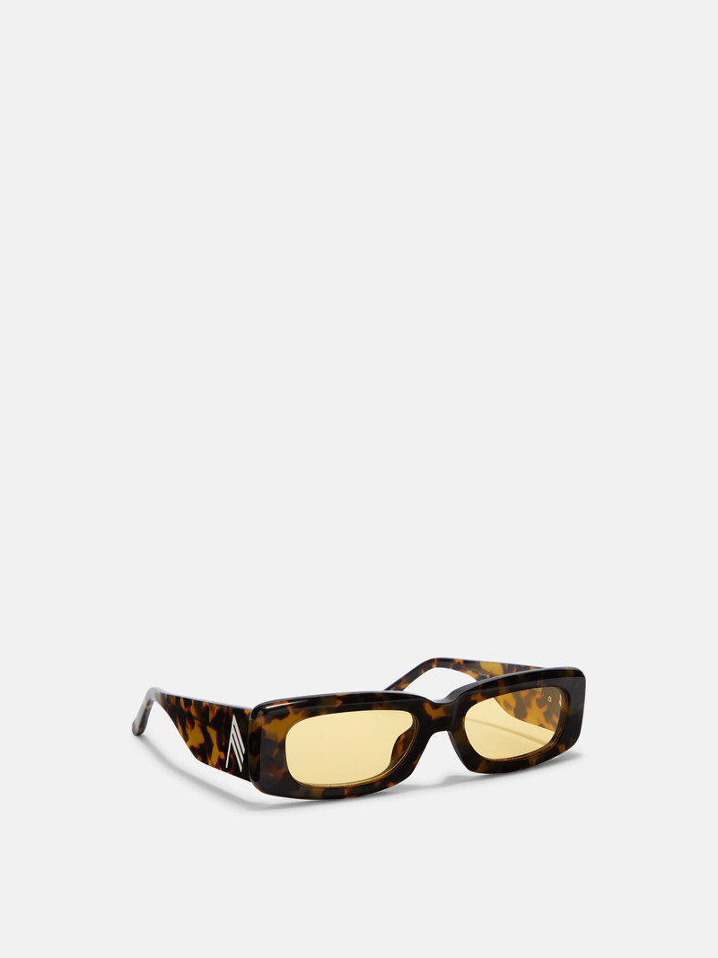 ''MINI MARFA'' SPOTTED T-SHELL, SILVER AND YELLOW SUNGLASSES 1
