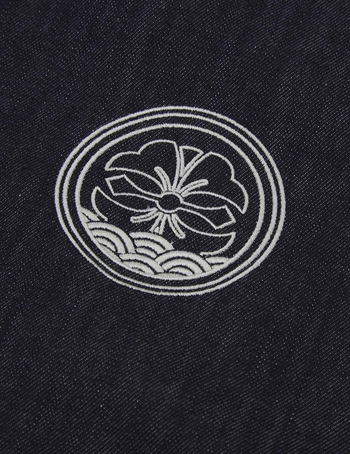 DRAGON EMBROIDERED FABRIC BLOCKING PADDED SOUVENIR JACKET - 10