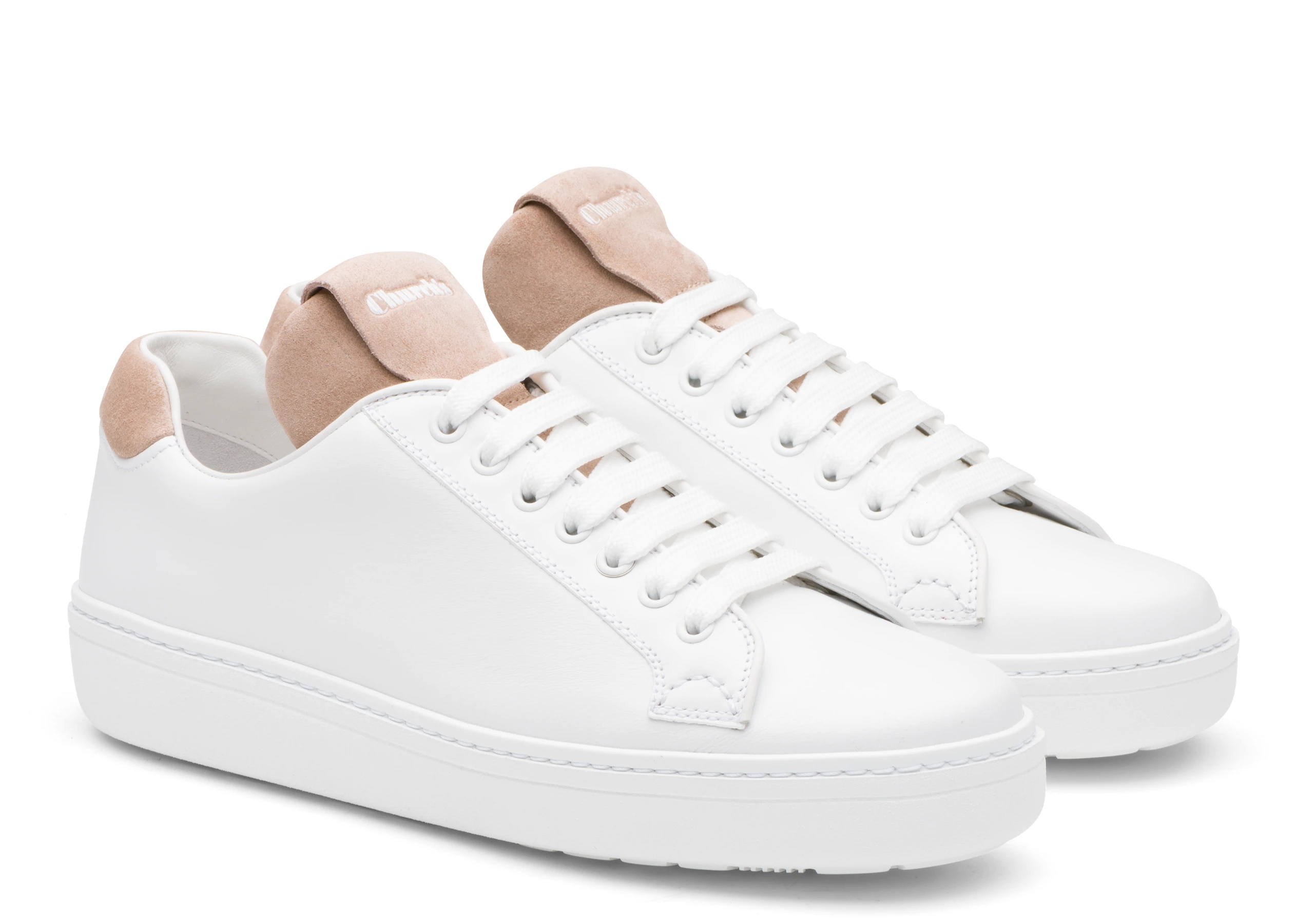 Boland
Calf Leather and Suede Classic Sneaker White/blush - 2