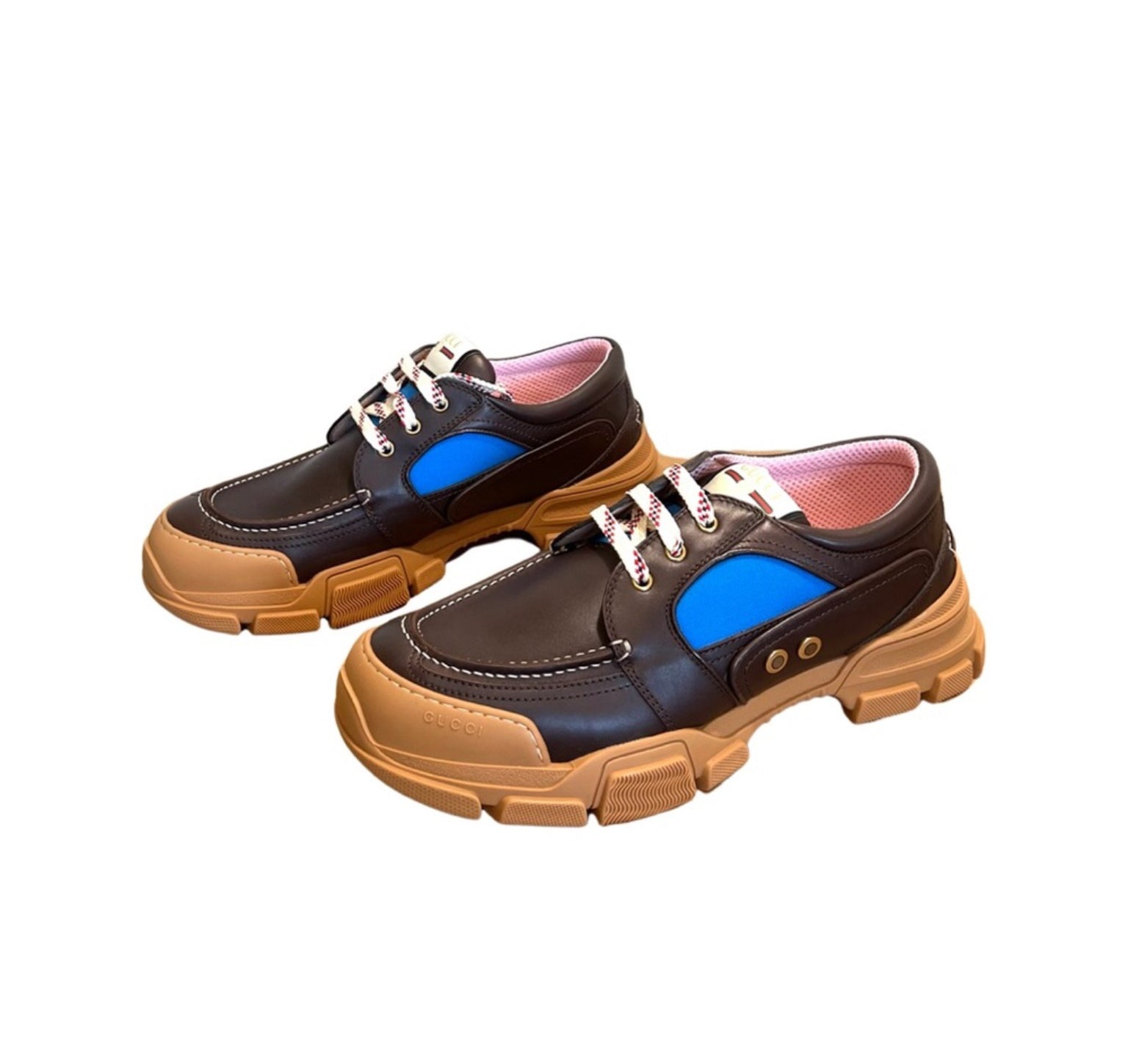 Gucci Nylon Lace Up Leather Men Sneakers - 2