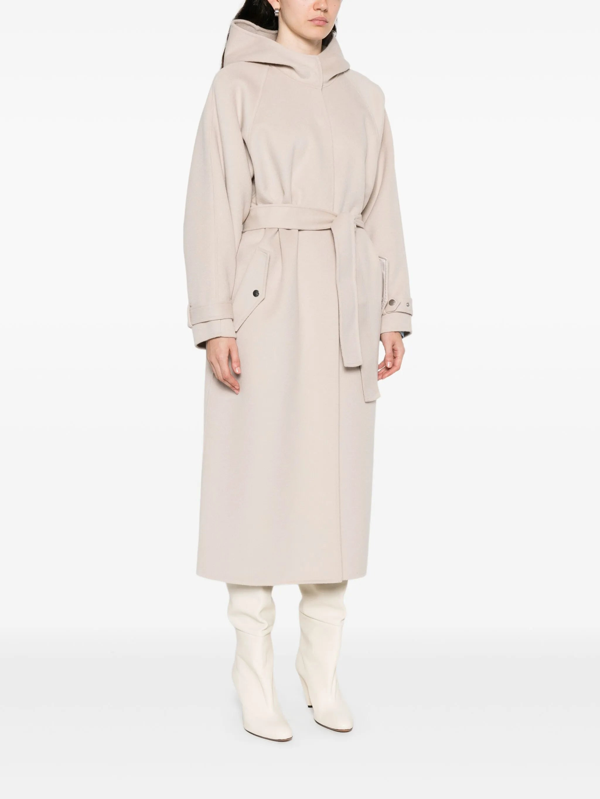 Pinko Hooded Belted Coat - 5