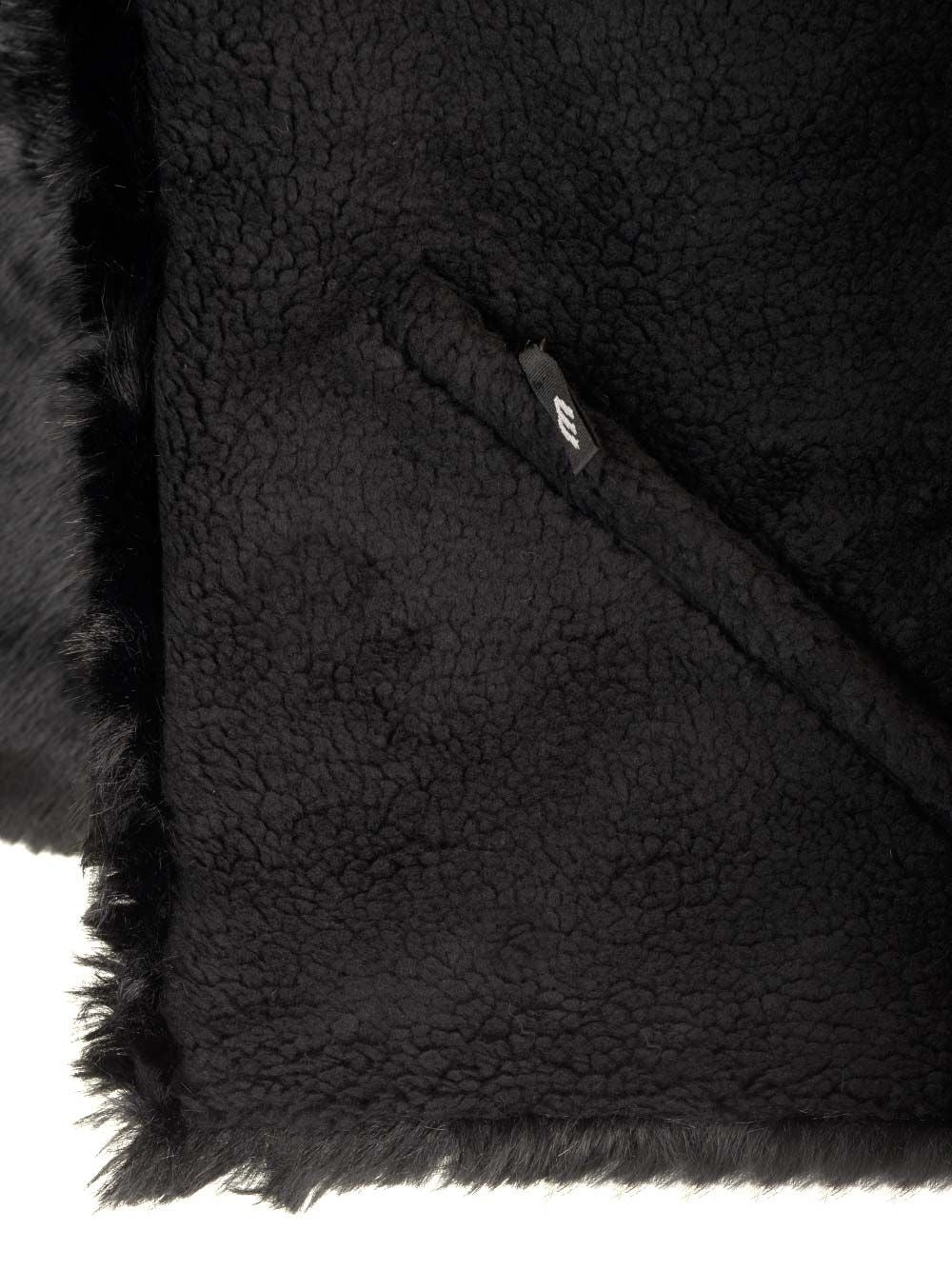 Faux Fur Cape Jackets Black - 6