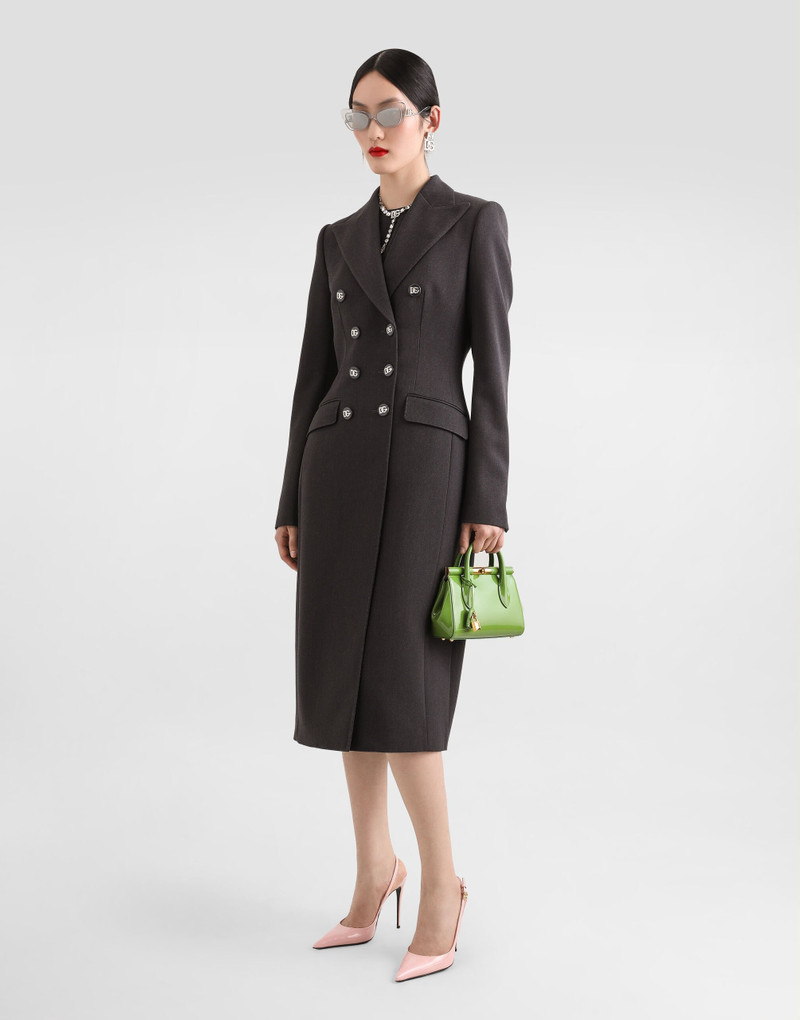 Dolce & Gabbana Double-breasted wool coat with DG-branded buttons outlook