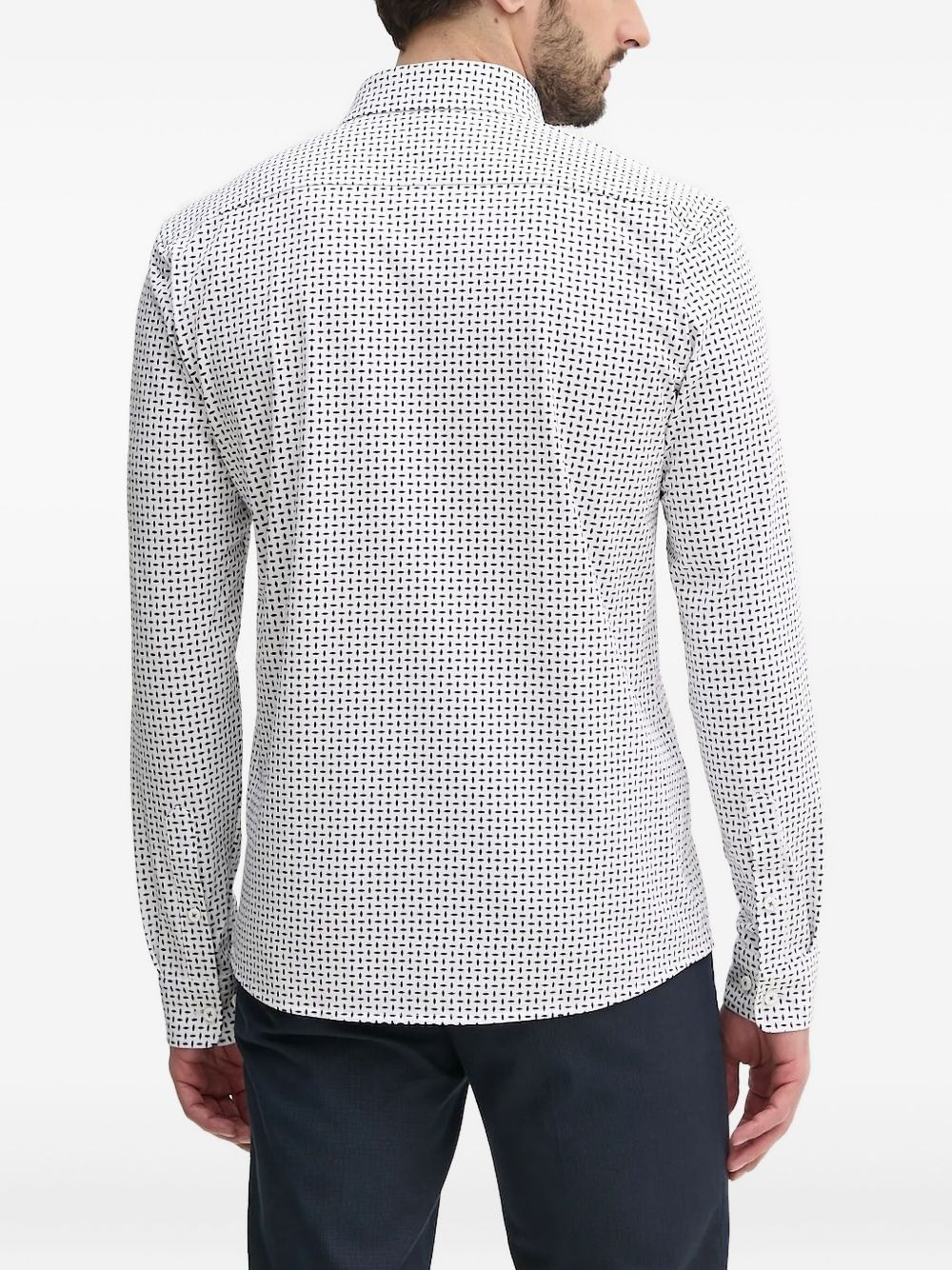geometric-print shirt - 2
