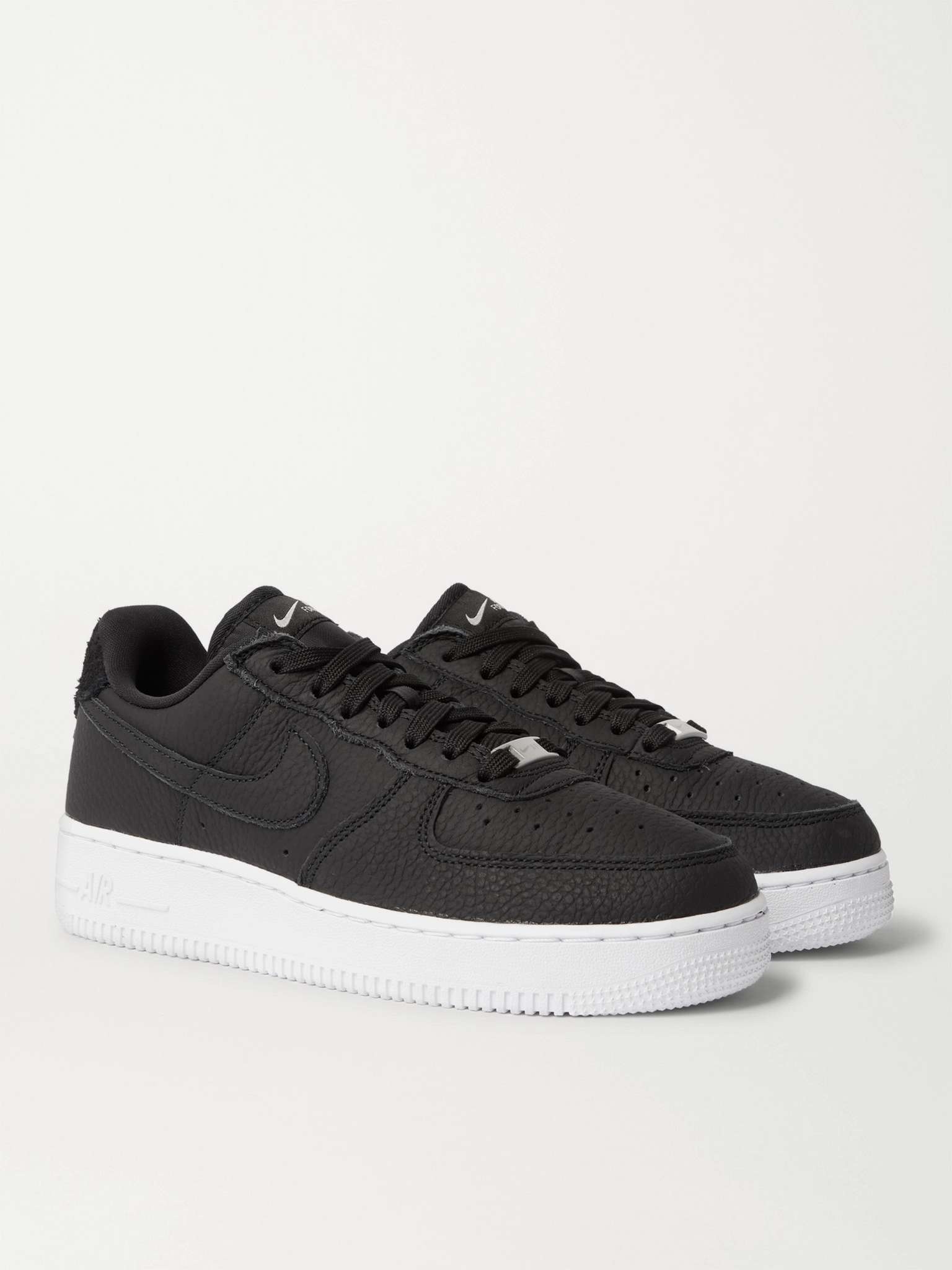 Air Force 1 07 Suede-Trimmed Leather Sneakers - 4