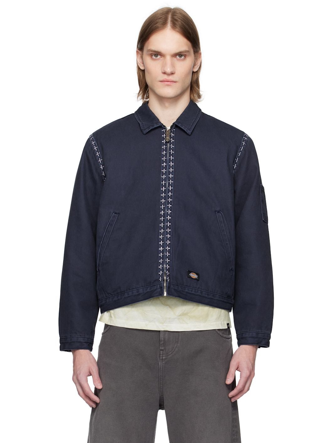 Thug Club Navy Dickies Edition X Stitch Eisenhower Jacket REVERSIBLE