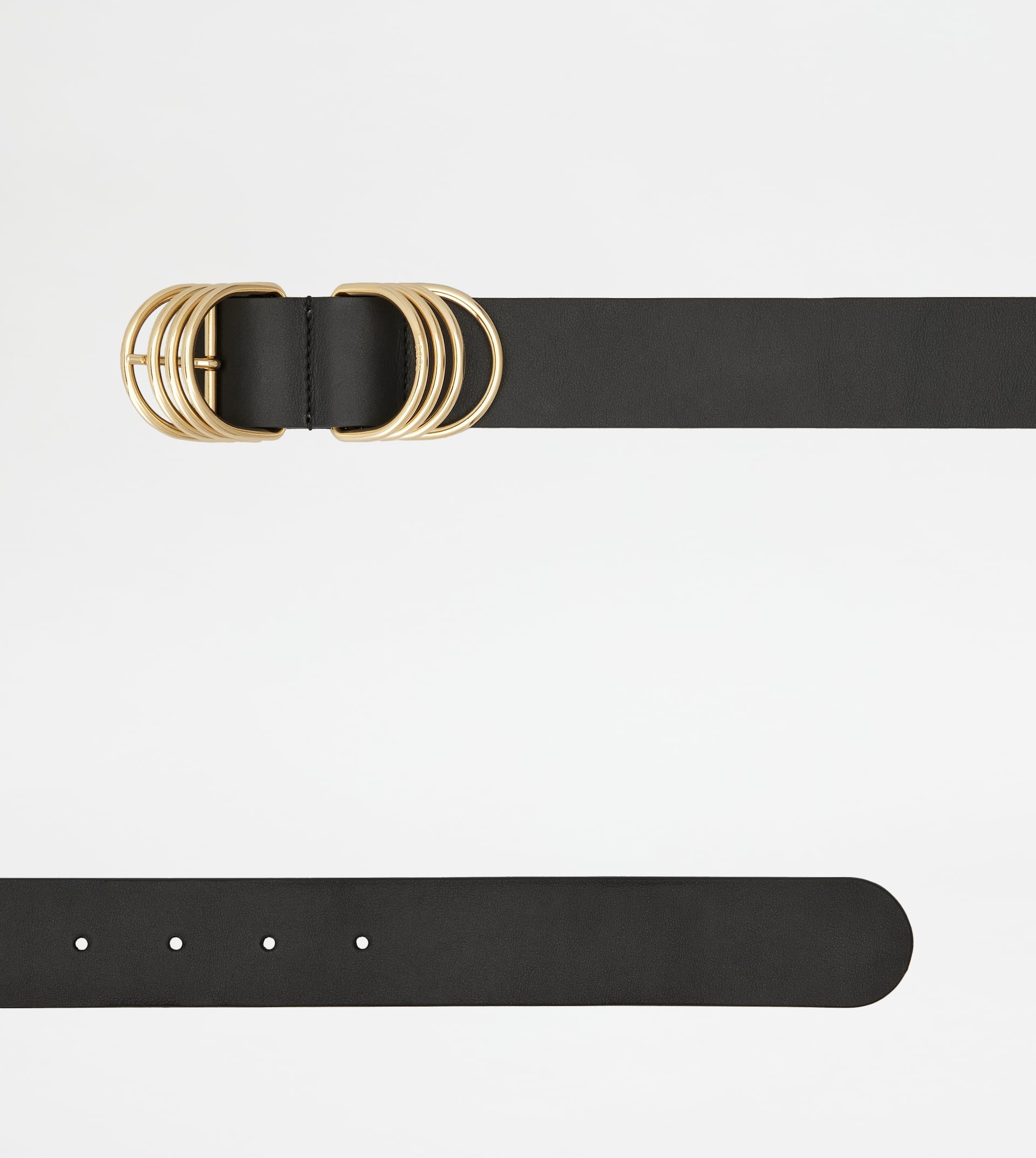 BELT IN LEATHER - BLACK - 2
