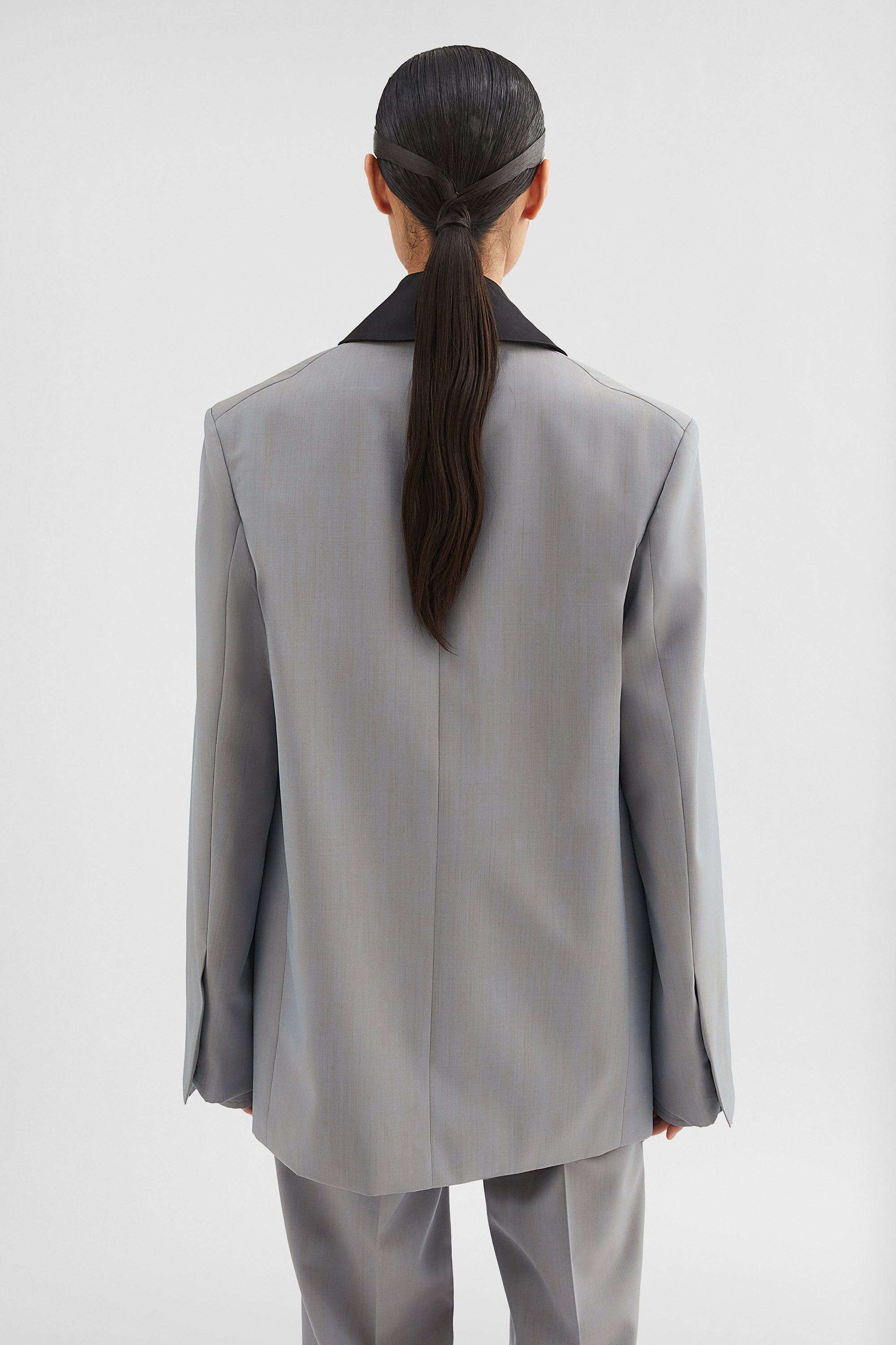 Wool Poplin Tailored Jacket - 6