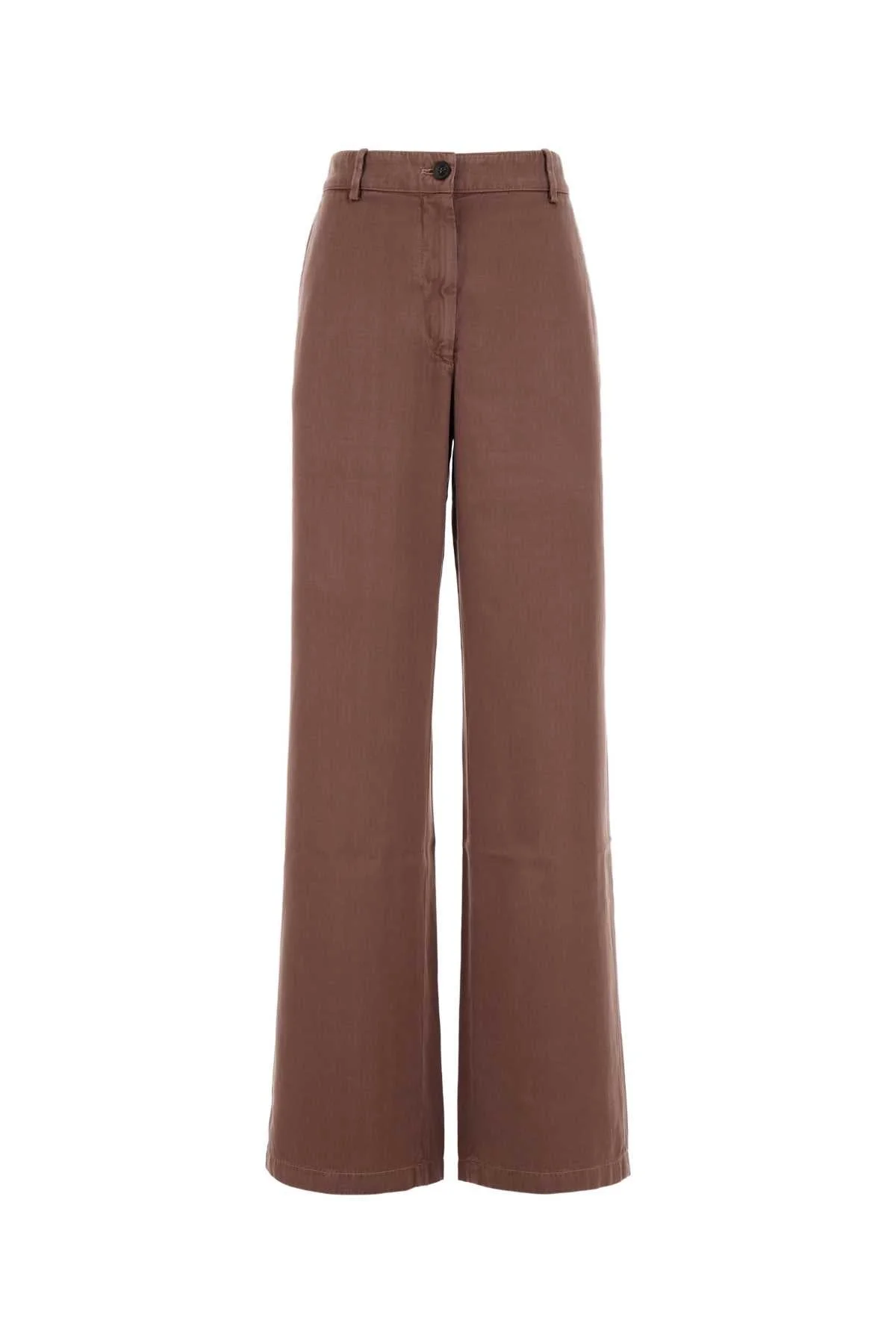 Dries Van Noten Cupro Cotton Trousers — Taupe - 1