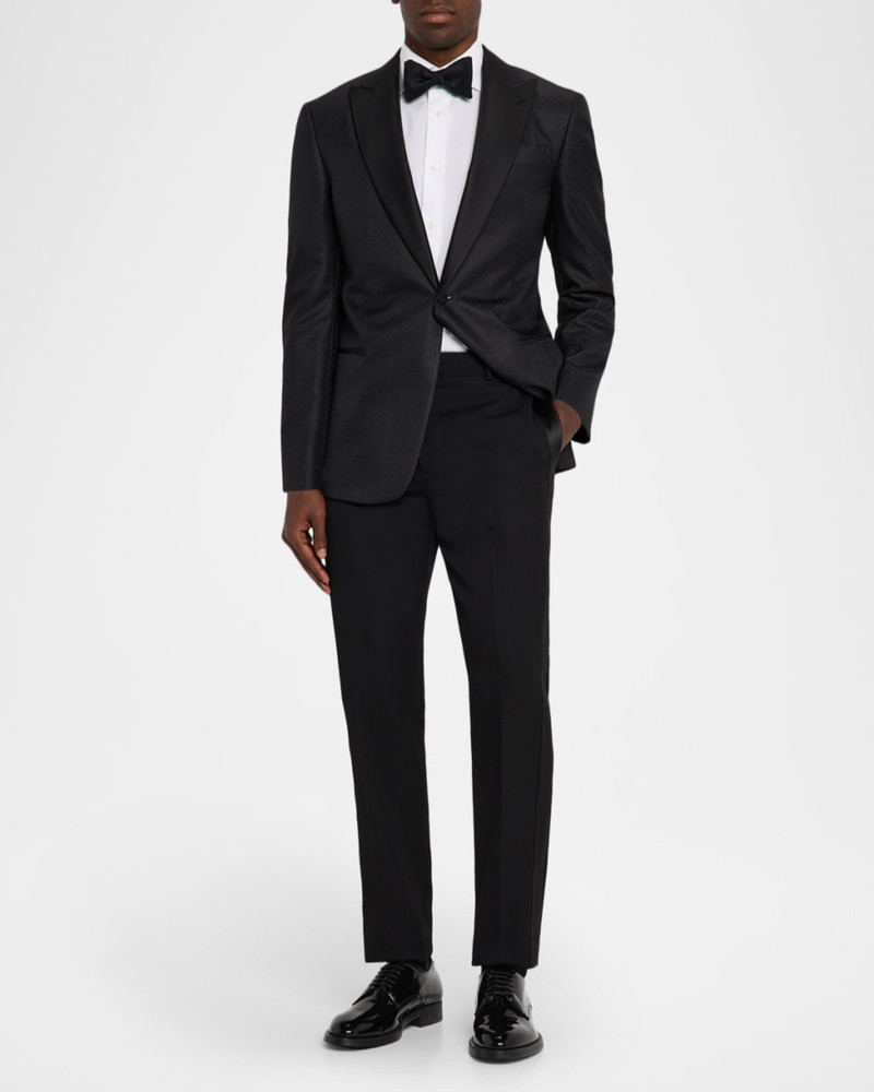 GIORGIO ARMANI Men's Honeycomb Satin Peak Lapel Dinner Jacket outlook