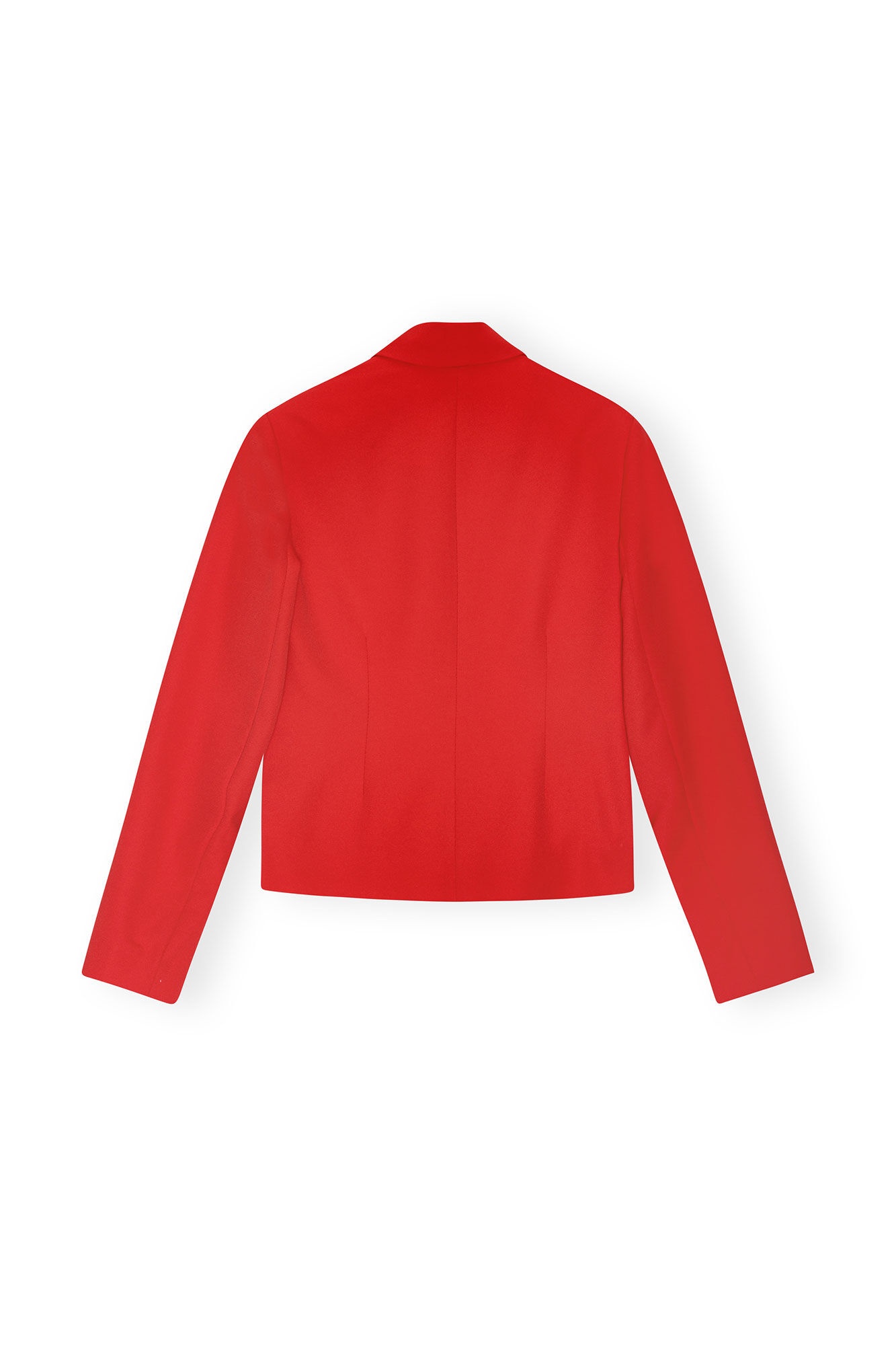 RED TWILL SUITING FITTED BLAZER - 7