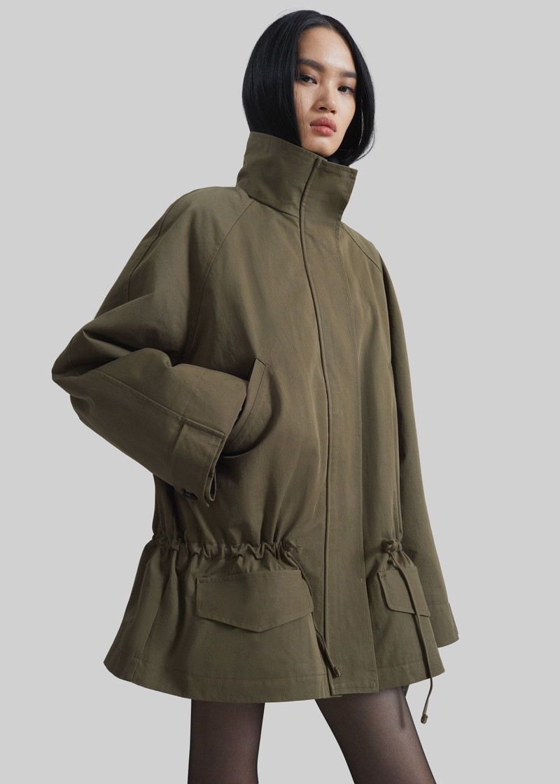 Alesie Drawstring Jacket - Olive Brown 4