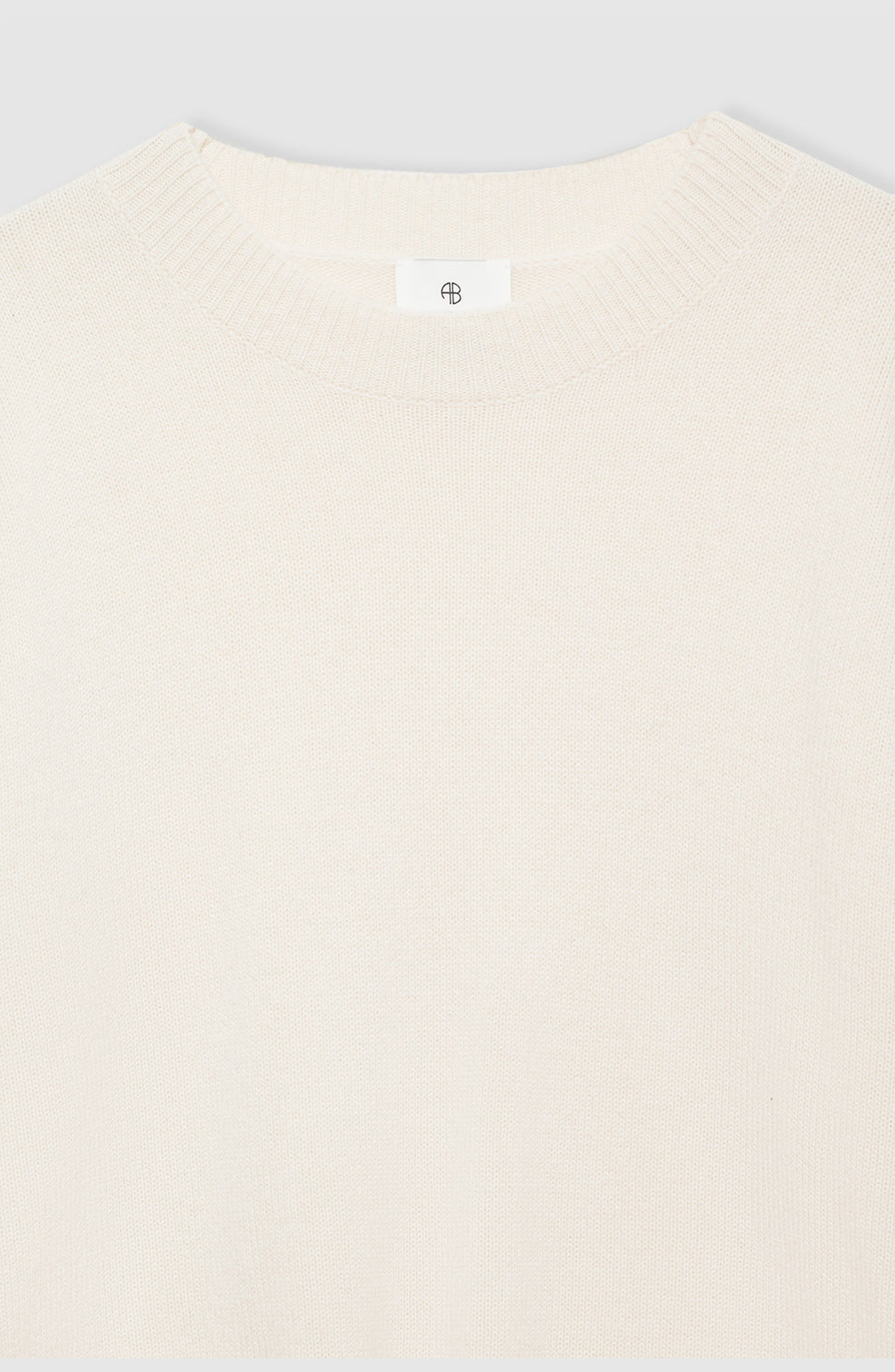 ANINE BING Lee Crew Sweater in Cream at Nordstrom - 4