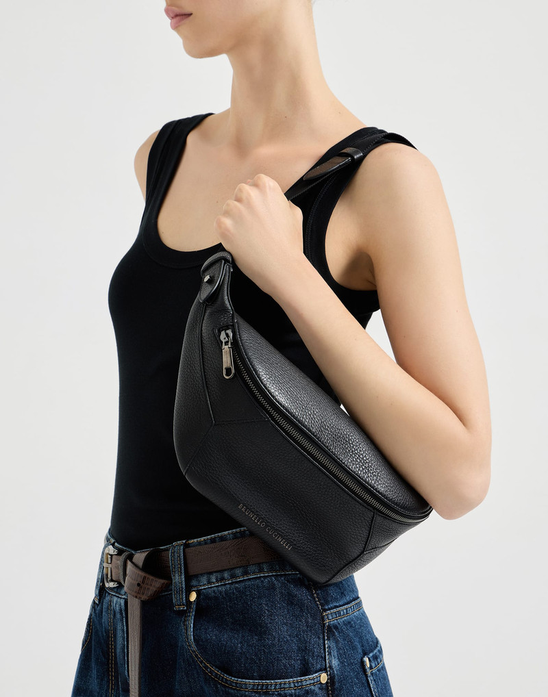BC Duo belt bag in grained soft leather with monili 3
