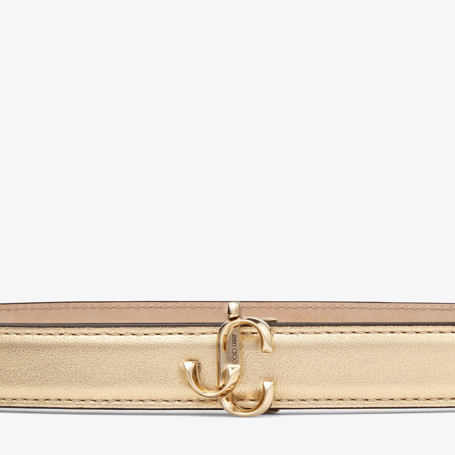 Mini Felisa
Gold Metallic Nappa Belt with JC Emblem - 3