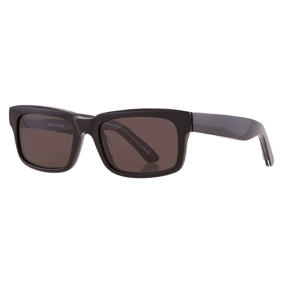 Balenciaga Grey Rectangular Men's Sunglasses BB0345S 001 55 - 3