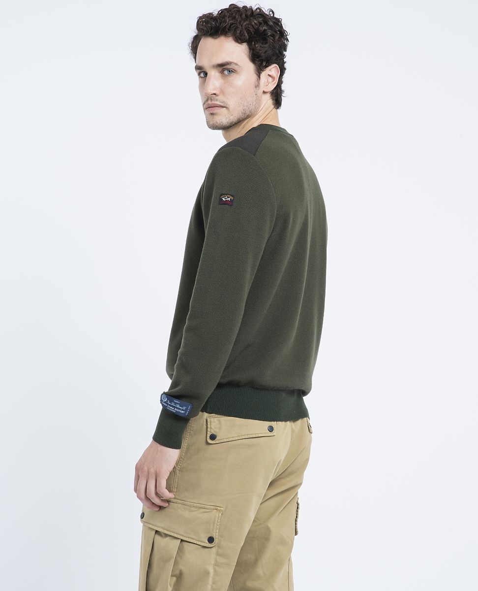 Wool crewneck Jumper with Loro Piana® details - 4