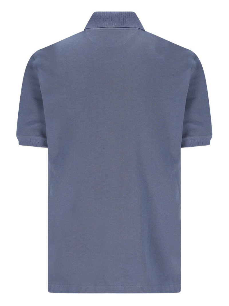 Brunello Cucinelli embroidered-logo polo shirt outlook