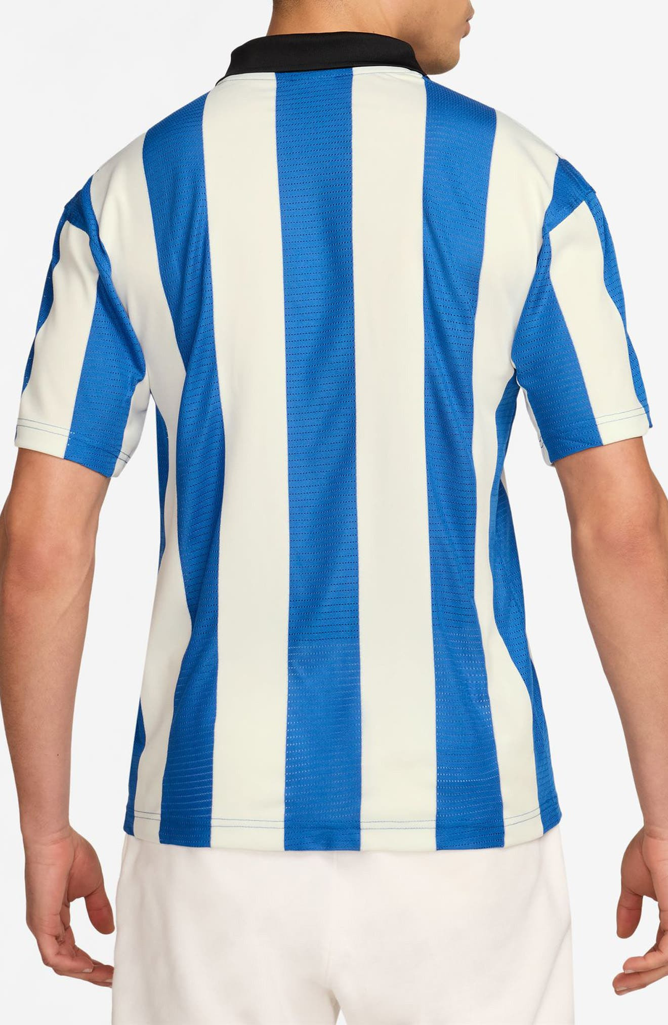 Jordan Brooklyn Collegiate Stripe Goalie Top in Sail/Sport Blue/Black at Nordstrom - 2