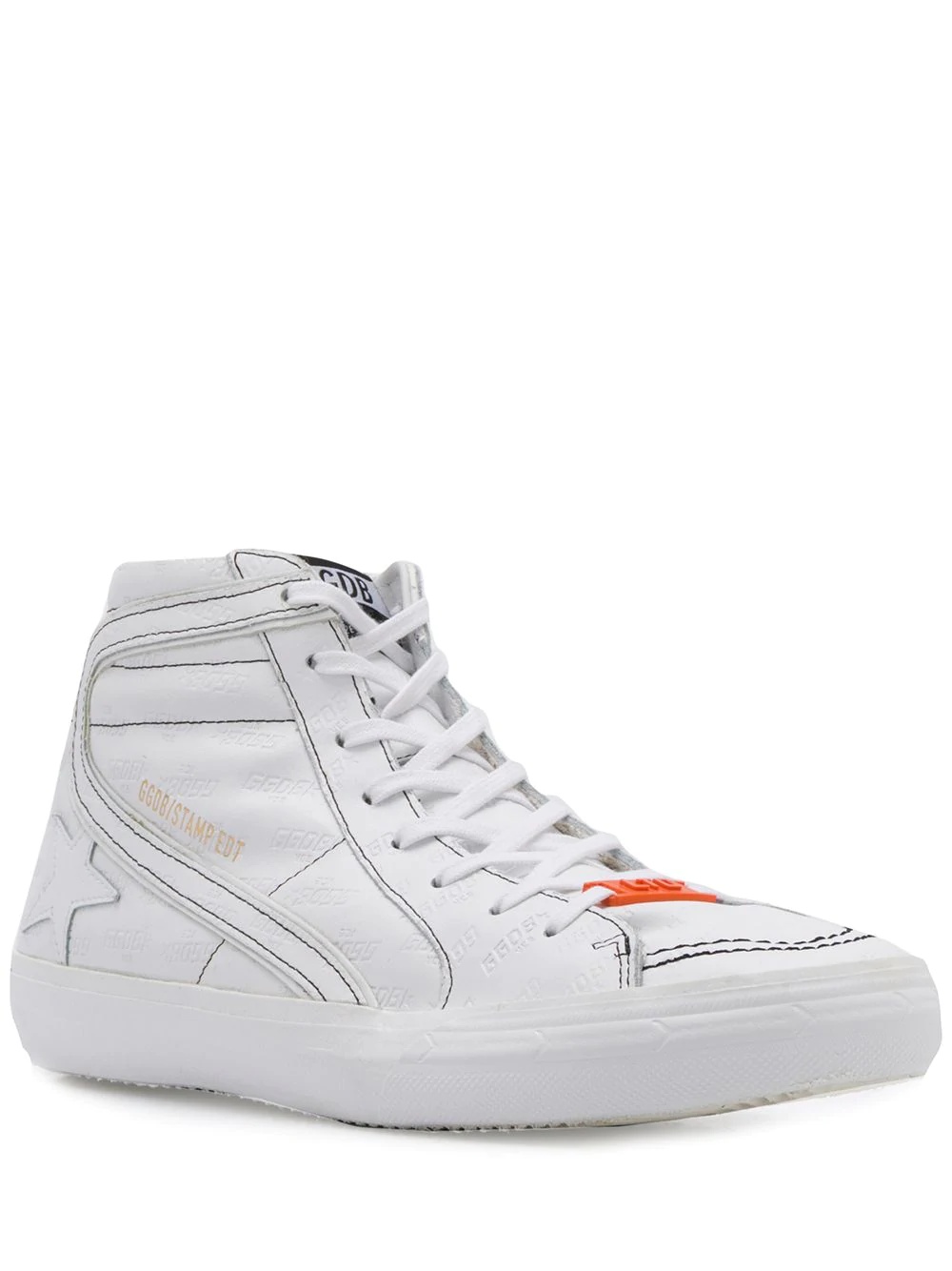 Slide embossed mid-top sneakers - 2