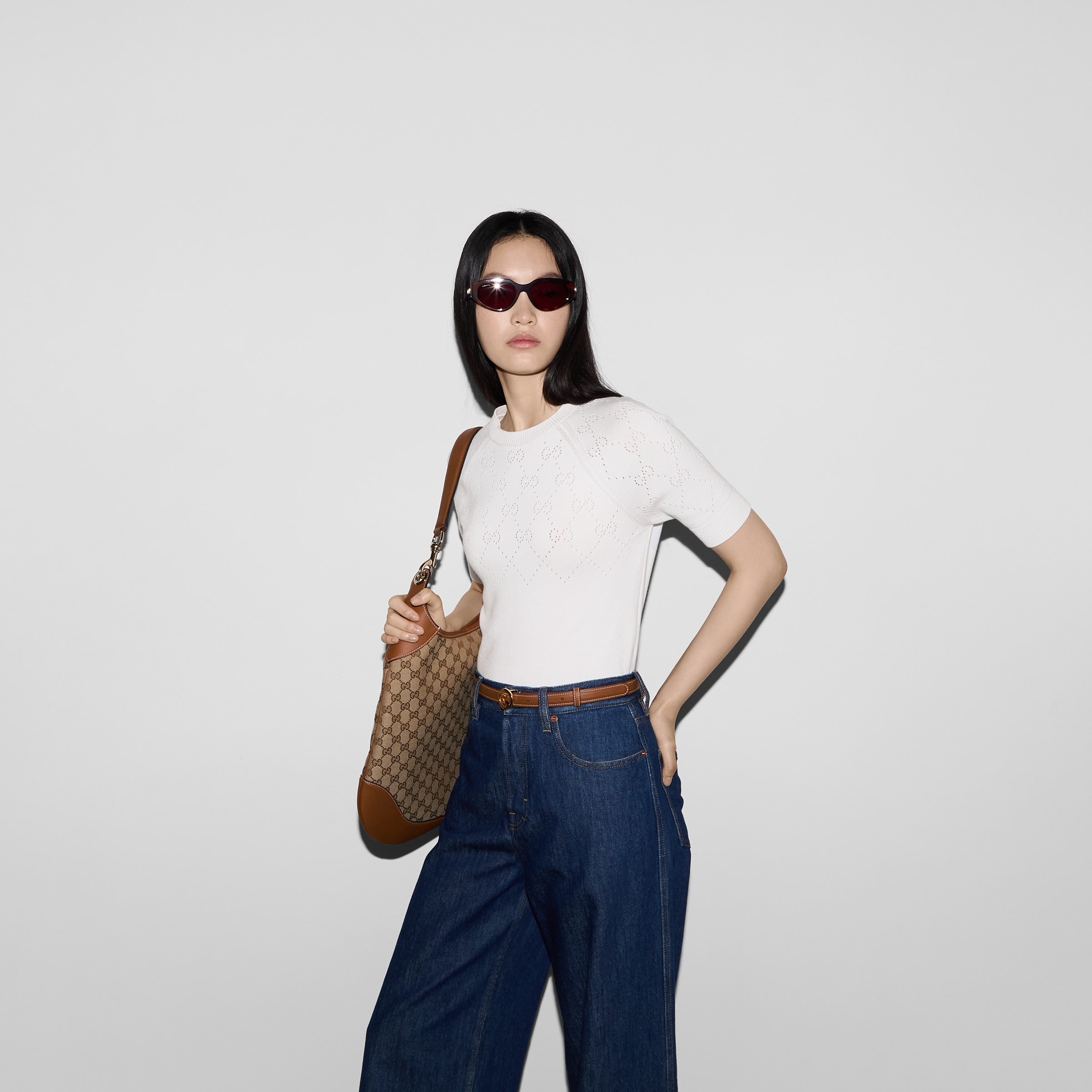 GG cotton crewneck top - 6