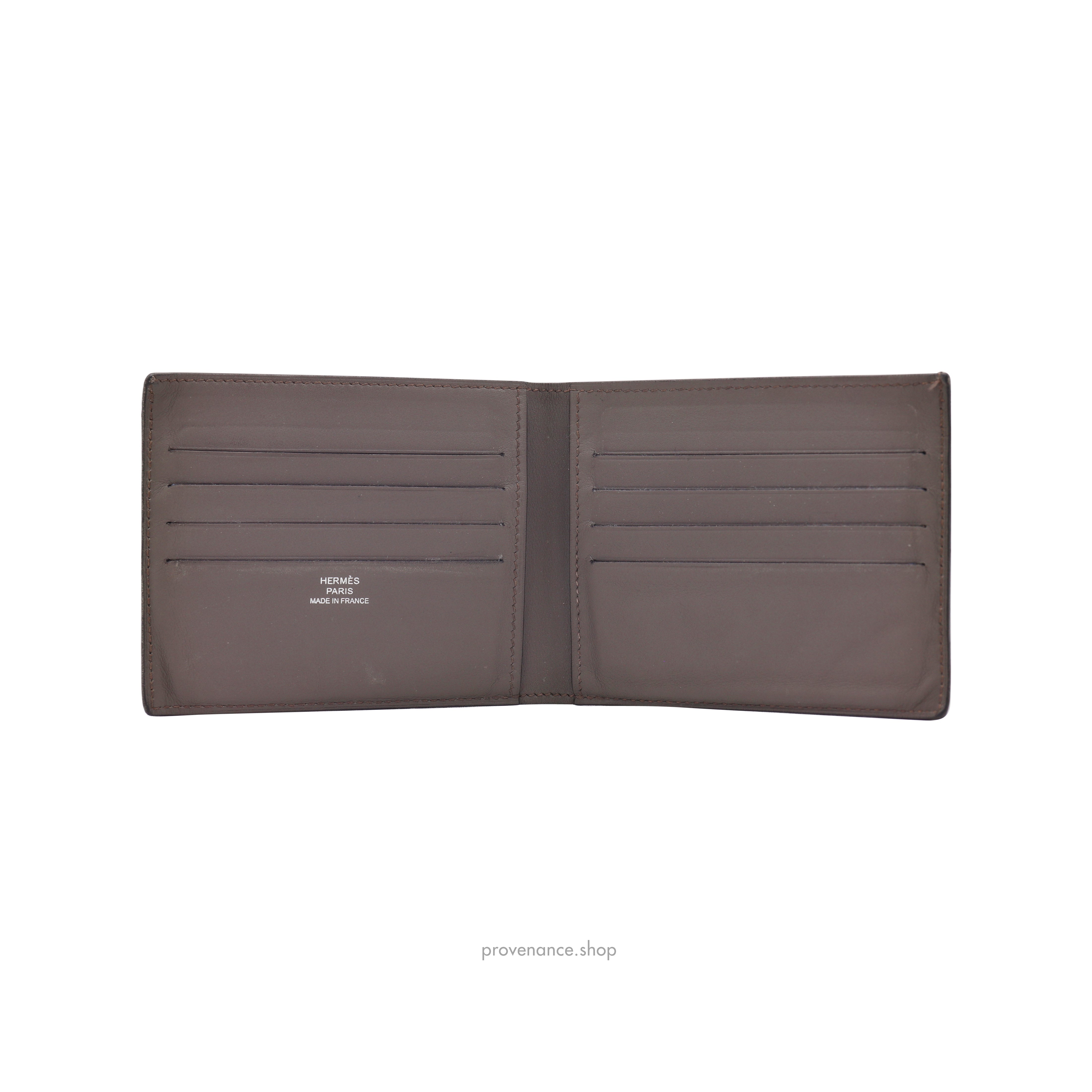 Hermes Citizen Twill Compact Wallet - Graphite Swift - 7