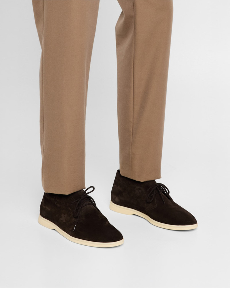 Loro Piana Men's Desert Walk Suede Derby Shoes outlook