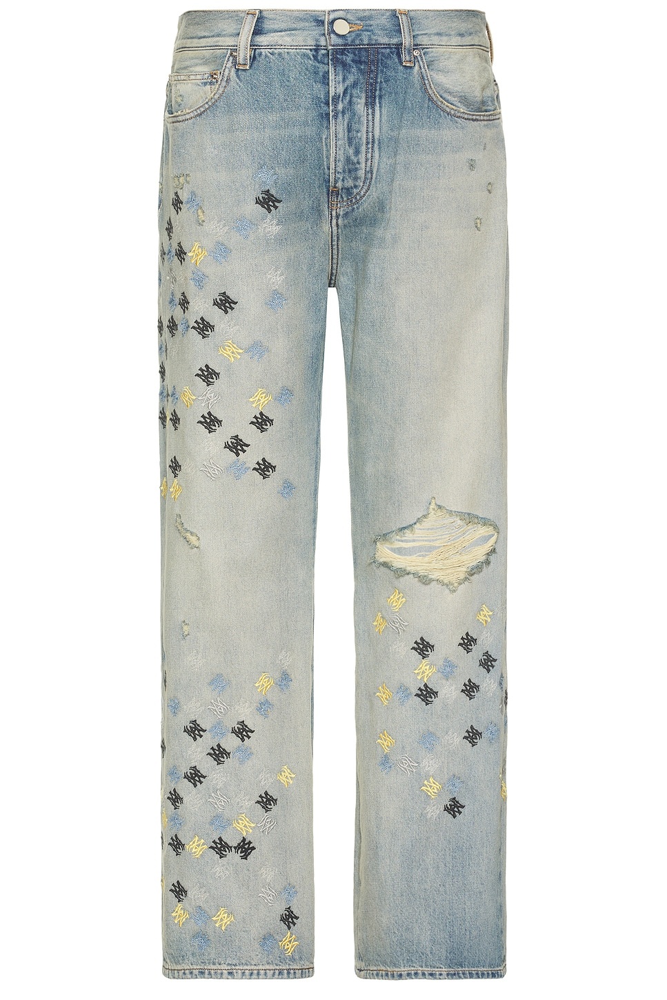 MA Quad Embroidered Flared Jean - 1